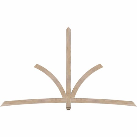 Ekena Millwork Davenport Smooth Timber Gable Bracket, Douglas Fir, 108"W x 63"H x 3 1/2"D x 3 1/2"F, 14/12 Pitch GBW108X63X0404DAV00SDF